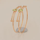 Avocado Charm Bangle 4.2 Grams A Single Piece, 18KT Gold